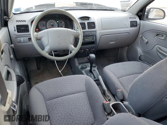 2003 Kia Rio with VIN KNADC165836134738, listed as a Copart auction lot 87366624 with 34,364 mi miles and Clean Title. Bid and sale history available at carsss.com. Image 8.