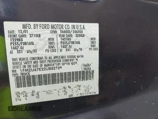 2002 Ford Explorer Sport Trac Value z VIN 1FMZU67E22UB82789, wystawiony jako IAAI lot #42860470 z przebiegiem 175 661 mil mil oraz . Historia ofert i sprzedaży dostępna na DreamBid. Obrazek 9.