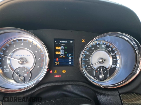 2012 Chrysler 300 SRT8 with VIN 2C3CCAFJXCH800724, listed as a Copart auction lot 49680465 with 87,279 mi miles and Salvage Title. Bid and sale history available at carsss.com. Image 9.