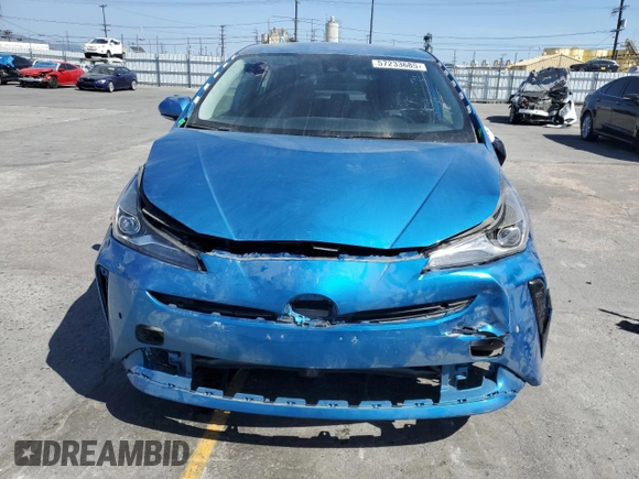 2022 Toyota Prius L Eco with VIN JTDKAMFU0N3157329, listed as a Copart auction lot 57233685 with 105,206 mi miles and Salvage Title. Bid and sale history available at DreamBid. Image 5.