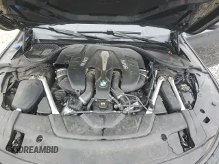 2019 BMW 7 Series 750i with VIN WBA7F0C54KGM25281, listed as a Copart auction lot 84741334 with 76,472 mi miles and Salvage Title. Bid and sale history available at carsss.com. Image 11.