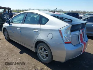 2011 Toyota Prius I with VIN JTDKN3DU5B0249082, listed as a IAAI auction lot 41975588 with 265,207 mi miles. Bid and sale history available at carsss.com. Image 3.