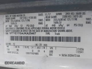 2018 Ford Transit Cargo with VIN 1FTYE1YG4JKA25467, listed as a IAAI auction lot 41738700 with 198,126 mi miles and . Bid and sale history available at DreamBid. Image 9.