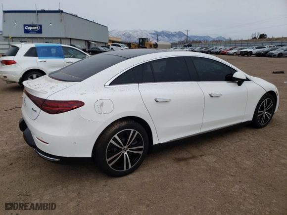2023 Mercedes-Benz EQE with VIN W1KEG1CB2PF026245, listed as a Copart auction lot 47941284 with 0 mi miles and Salvage Title. Bid and sale history available at carsss.com. Image 3.