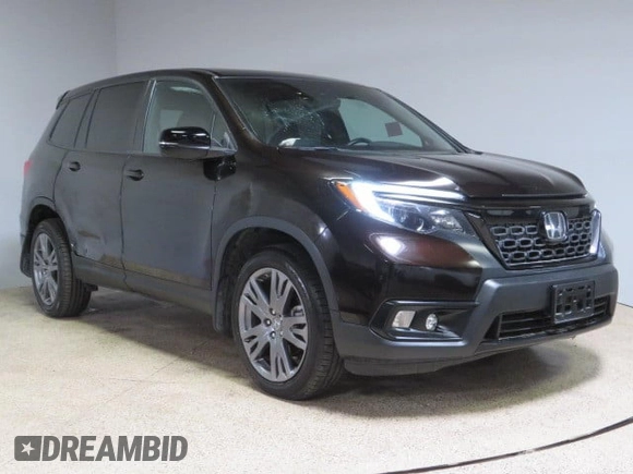 2019 Honda Passport EX-L with VIN 5FNYF7H54KB000839, listed as a Copart auction lot 48367555 with 86,804 mi miles and Salvage Title. Bid and sale history available at carsss.com. Image 1.