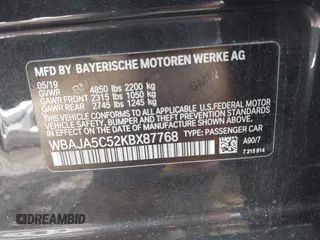 2019 BMW 5 Series 530i z VIN WBAJA5C52KBX87768, wystawiony jako IAAI lot #42029678 z przebiegiem 102 448 mil mil oraz . Historia ofert i sprzedaży dostępna na DreamBid. Obrazek 9.