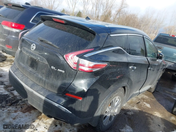 2015 Nissan Murano SL with VIN 5N1AZ2MHXFN220002, listed as a IAAI auction lot 41455807 with 80,975 mi miles. Bid and sale history available at carsss.com. Image 4.
