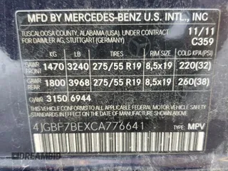 2012 Mercedes-Benz GL-Class GL 450 with VIN 4JGBF7BEXCA776641, listed as a Copart auction lot 65807524 with 194,735 mi miles and Salvage Title. Bid and sale history available at carsss.com. Image 13.