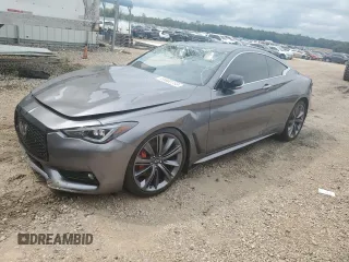 2022 Infiniti Q60 Red Sport 400 with VIN JN1FV7LK1NM660665, listed as a Copart auction lot 66660733 with 1,420 mi miles and . Bid and sale history available at DreamBid. Image 1.