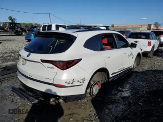 2022 Acura MDX Type S w/Advance Package with VIN 5J8YD8H81NL003058, listed as a Copart auction lot 51652394 with 0 mi miles. Bid and sale history available at carsss.com. Image 3.