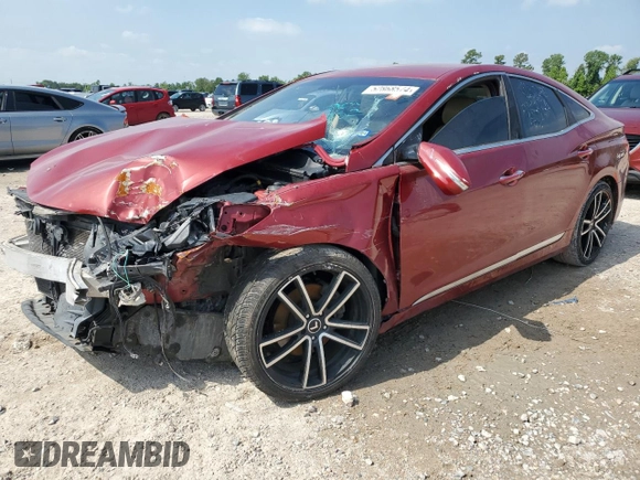 2013 Hyundai Azera with VIN KMHFG4JGXDA227359, listed as a Copart auction lot 52868574 with 129,811 mi miles and Salvage Title. Bid and sale history available at DreamBid. Image 1.