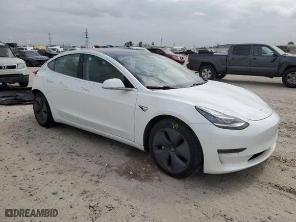 2020 Tesla Model 3 Standard Range Plus with VIN 5YJ3E1EA8LF800072, listed as a Copart auction lot 48168325 with 91,439 mi miles and Salvage Title. Bid and sale history available at carsss.com. Image 4.