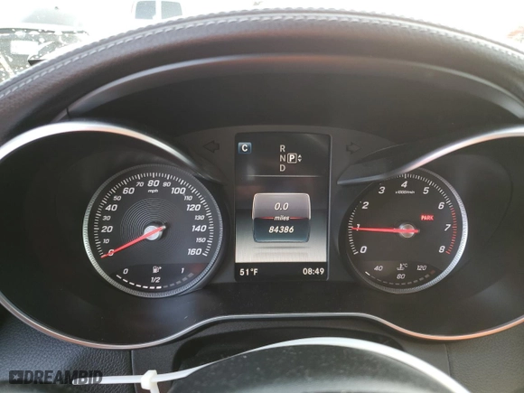 2015 Mercedes-Benz C-Class C 300 with VIN 55SWF4JB5FU092327, listed as a Copart auction lot 49731925 with 84,386 mi miles and Salvage Title. Bid and sale history available at carsss.com. Image 9.