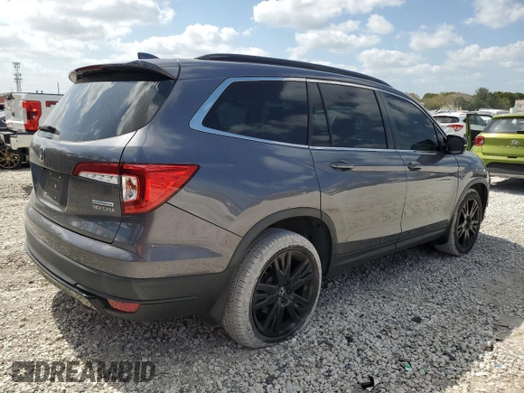 2021 Honda Pilot Special Edition with VIN 5FNYF5H21MB037702, listed as a Copart auction lot 54439445 with 55,410 mi miles and Salvage Title. Bid and sale history available at DreamBid. Image 3.