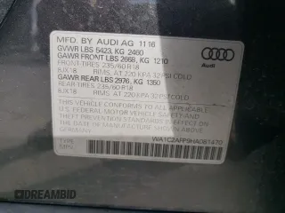 2017 Audi Q5 Premium with VIN WA1C2AFP9HA081470, listed as a Copart auction lot 54559155 with 81,025 mi miles and Salvage title. Bid and sale history available at DreamBid. Image 13.