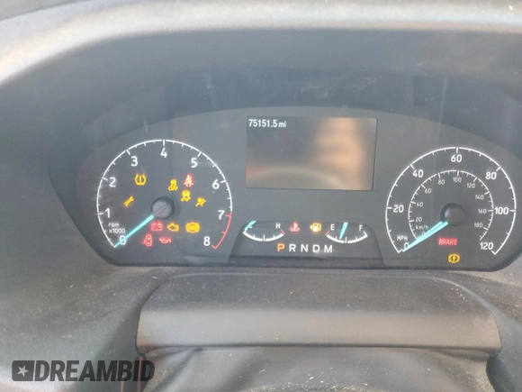 2021 Ford Transit Cargo with VIN 1FTBR1C84MKA86168, listed as a Copart auction lot 49556215 with 75,151 mi miles and Salvage Title. Bid and sale history available at DreamBid. Image 9.