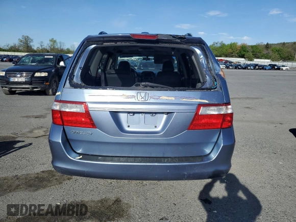 2006 Honda Odyssey EX-L with VIN 5FNRL387X6B032224, listed as a Copart auction lot 54704905 with 190,440 mi miles and Salvage Title. Bid and sale history available at carsss.com. Image 6.