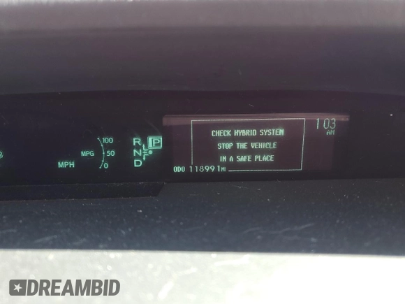 2013 Toyota Prius One with VIN JTDKN3DU7D5692033, listed as a Copart auction lot 47649055 with 118,991 mi miles and Salvage Title. Bid and sale history available at DreamBid. Image 9.