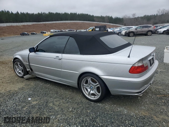 2001 BMW 3 Series 330Ci with VIN WBABS53411JU85191, listed as a Copart auction lot 42703495 with 0 mi miles and Salvage Title. Bid and sale history available at carsss.com. Image 2.
