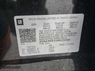 2021 Chevrolet Equinox LT with VIN 2GNAXKEV1M6134083, listed as a Copart auction lot 89077225 with 34,915 mi miles and Salvage Title. Bid and sale history available at carsss.com. Image 13.