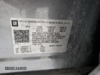 2019 GMC Terrain SLE with VIN 3GKALTEV0KL150105, listed as a Copart auction lot 42241765 with 99,928 mi miles and Salvage title. Bid and sale history available at DreamBid. Image 13.