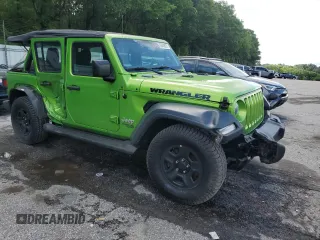 2018 Jeep Wrangler Unlimited Sport S with VIN 1C4HJXDN8JW248638, listed as a Copart auction lot 56408975 with 34,349 mi miles and Salvage title. Bid and sale history available at DreamBid. Image 4.
