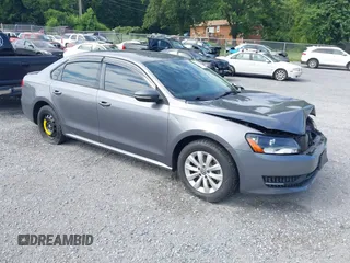 2012 Volkswagen Passat S with VIN 1VWAH7A34CC058370, listed as a IAAI auction lot 42744966 with 313,483 mi miles and . Bid and sale history available at DreamBid. Image 1.