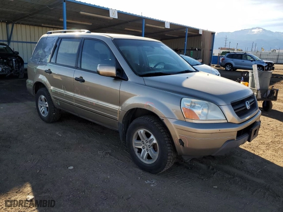 2005 Honda Pilot EX-L with NAVI with VIN 2HKYF18785H558200, listed as a Copart auction lot 86393924 with 235,140 mi miles and Salvage Title. Bid and sale history available at carsss.com. Image 4.