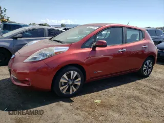 2015 Nissan LEAF SV with VIN 1N4AZ0CP0FC303912, listed as a Copart auction lot 64177143 with 24,733 mi miles. Bid and sale history available at carsss.com. Image 1.