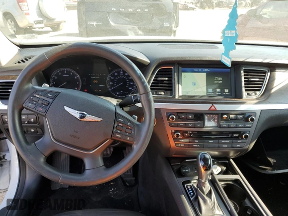 2017 Genesis G80 3.8L with VIN KMHGN4JE4HU193223, listed as a Copart auction lot 68315563 with 34,690 mi miles and Salvage Title. Bid and sale history available at carsss.com. Image 8.