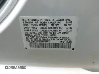 2008 Honda Ridgeline RTS z VIN 2HJYK16488H529857, wystawiony jako IAAI lot #42212085 z przebiegiem 183 097 mil mil oraz . Historia ofert i sprzedaży dostępna na DreamBid. Obrazek 9.