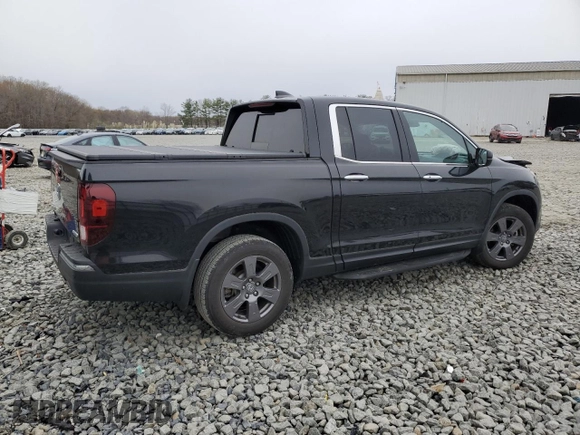 2020 Honda Ridgeline RTL-E with VIN 5FPYK3F77LB006653, listed as a Copart auction lot 52582995 with 20,727 mi miles and Salvage title. Bid and sale history available at DreamBid. Image 3.