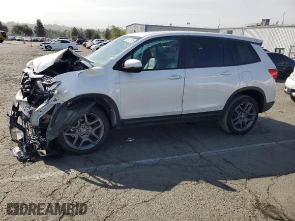 2023 Honda Passport EX-L with VIN 5FNYF8H58PB014241, listed as a Copart auction lot 55176105 with 16,672 mi miles and Salvage title. Bid and sale history available at DreamBid. Image 1.