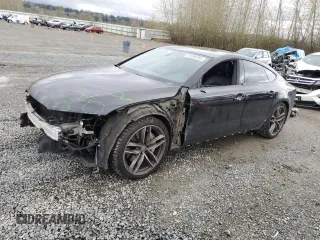 2016 Audi A7 3.0 Premium Plus with VIN WAUWGAFC6GN017375, listed as a Copart auction lot 51098755 with 124,704 mi miles and Salvage Title. Bid and sale history available at carsss.com. Image 1.