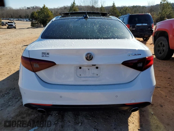 2021 Alfa Romeo Giulia Ti Sport with VIN ZARFAMBN2M7640415, listed as a Copart auction lot 88871315 with 56,083 mi miles and Salvage title. Bid and sale history available at DreamBid. Image 6.