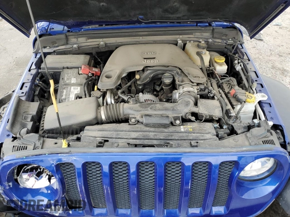 2019 Jeep Wrangler Unlimited Sport S with VIN 1C4HJXDG4KW599193, listed as a Copart auction lot 58918705 with 56,232 mi miles and Salvage title. Bid and sale history available at DreamBid. Image 12.