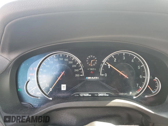 2019 BMW X4 M40i with VIN 5UXUJ5C58KLA93517, listed as a Copart auction lot 51622125 with 127,828 mi miles and Salvage title. Bid and sale history available at DreamBid. Image 9.