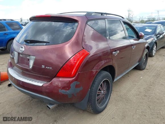 2007 Nissan Murano SL with VIN JN8AZ08W87W618441, listed as a IAAI auction lot 42126088 with 118,448 mi miles. Bid and sale history available at carsss.com. Image 4.