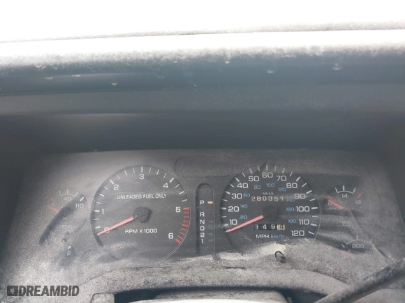 1994 Dodge Ram 1500 with VIN 3B7HF16Z3RM516599, listed as a IAAI auction lot 41111628 with 280,351 mi miles. Bid and sale history available at carsss.com. Image 7.