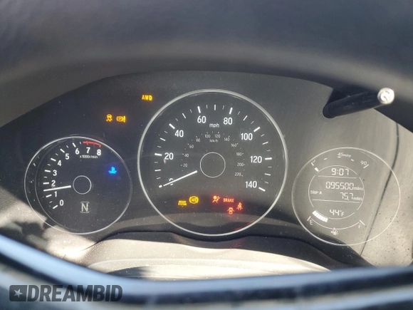2016 Honda HR-V EX with VIN 3CZRU6H5XGM722026, listed as a Copart auction lot 51142565 with 95,500 mi miles and Non Repairable. Bid and sale history available at DreamBid. Image 9.