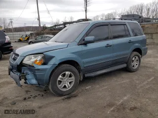 2005 Honda Pilot EX-L with NAVI with VIN 2HKYF18765H502546, listed as a Copart auction lot 48708755 with 186,164 mi miles and Salvage Title. Bid and sale history available at carsss.com. Image 1.