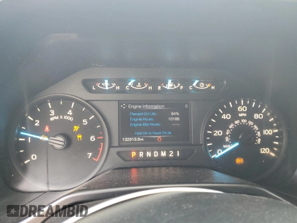 2016 Ford F-150 XL with VIN 1FTEW1CF3GKE75117, listed as a Copart auction lot 54048985 with 132,513 mi miles and Salvage title. Bid and sale history available at DreamBid. Image 9.