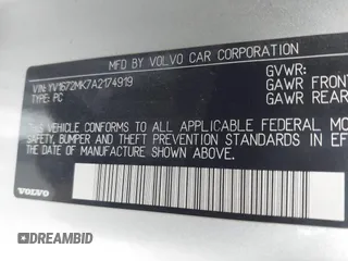 2010 Volvo C30 с VIN YV1672MK7A2174919, выставлен на аукционе IAAI как лот 42254387 с пробегом Не указан миль и . История ставок и продаж доступна на DreamBid. Изображение 9.