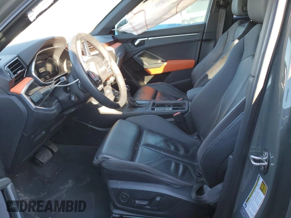 2019 Audi Q3 S line Premium Plus with VIN WA1EECF36K1070457, listed as a Copart auction lot 85830154 with 53,075 mi miles and Salvage Title. Bid and sale history available at carsss.com. Image 7.