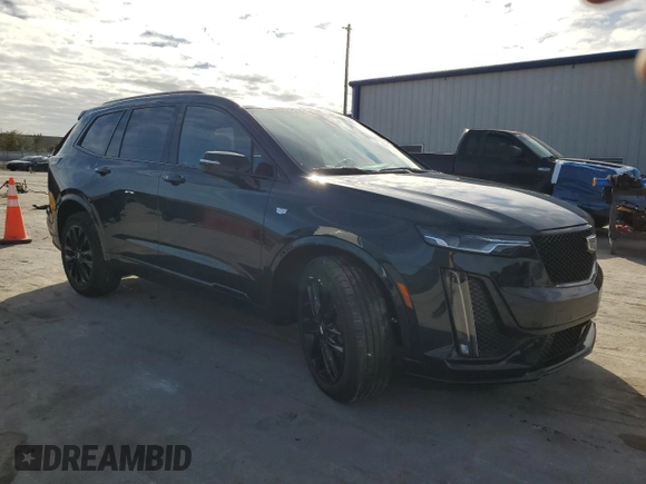 2024 Cadillac XT6 AWD Sport with VIN 1GYKPGRS2RZ753923, listed as a Copart auction lot 42375635 with 9,437 mi miles and Salvage Title. Bid and sale history available at carsss.com. Image 4.