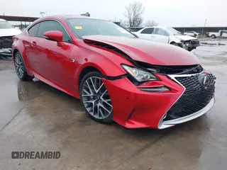 2016 Lexus RC 350 with VIN JTHHE5BCXG5013813, listed as a IAAI auction lot 41097722 with 52,996 mi miles. Bid and sale history available at carsss.com. Image 1.