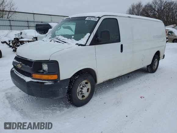 2012 Chevrolet Express Cargo Van with VIN 1GCWGGCA4C1200719, listed as a Copart auction lot 45421725 with 188,291 mi miles and Clean Title. Bid and sale history available at carsss.com. Image 1.