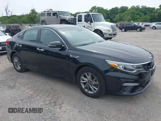 2019 Kia Optima LX with VIN 5XXGT4L32KG332719, listed as a IAAI auction lot 42355158 with 114,520 mi miles and . Bid and sale history available at DreamBid. Image 1.