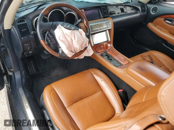 2002 Lexus SC 430 with VIN JTHFN48Y320020970, listed as a Copart auction lot 59332975 with 148,346 mi miles and Salvage title. Bid and sale history available at DreamBid. Image 8.