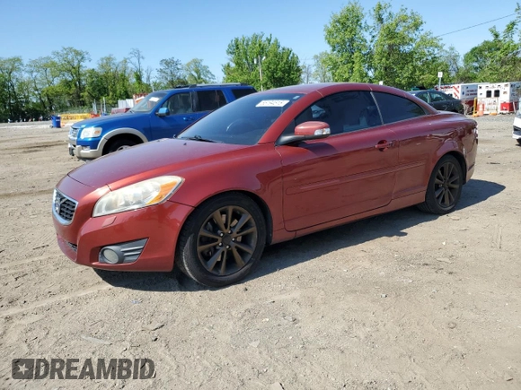 2011 Volvo C70 with VIN YV1672MC5BJ120129, listed as a Copart auction lot 55194515 with 159,270 mi miles and Clean Title. Bid and sale history available at carsss.com. Image 1.